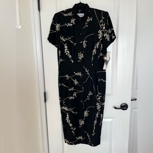 J Stevens Black Midi Dress NWT Size 12 | Vintage Career USA Made